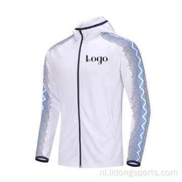 Lichtgewicht heren polyester pullover hoodie sportjack